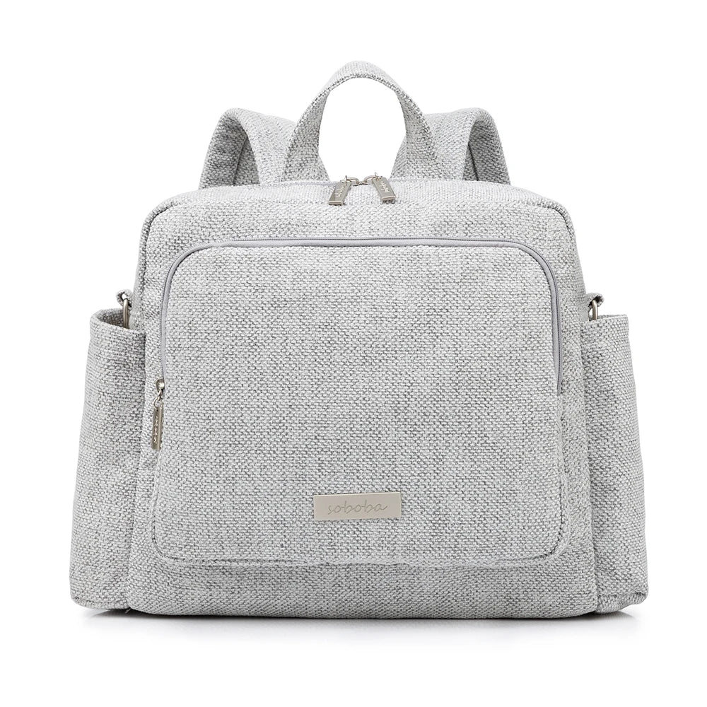 Corduroy Baby Changing Bag - Grey